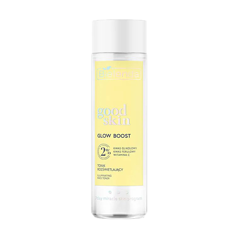 Освітлювальний тонік для обличчя Bielenda Good Skin Glow Boost Illuminating Face Toner з гліколевою кислотою, 200 мл